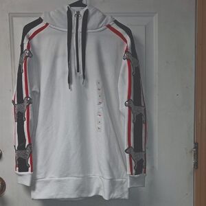 NWT Pink VS Rare Campus Bling Sherpa Hood Woman's Small 1/4 Zip Hoodie. 2018